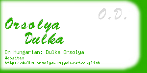 orsolya dulka business card